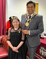 Eva Field with Rochdale Mayor Ali Ahmed