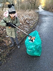 Eva Field out litter picking