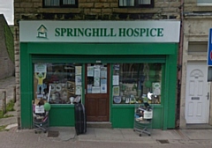 The Springhill Hospice charity shop on Market Street, Whitworth