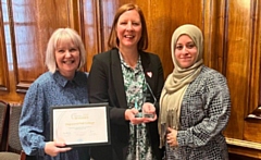 L-R: Safeguarding and wellbeing manager, Tracey Marrow; principal and CEO, Julia Heap; and safeguarding officer, Sadia Khan