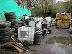 Environment Agency photograph of the site at Mercedes House, Shawforth, Whitworth