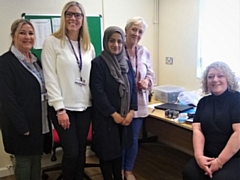 The team behind the smoking cessation project in Rochdale (Sarah Coogan Hill is pictured on the right)