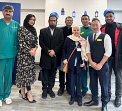 Rochdale Infirmary's Wellbeing Room was transformed with balloons and celebratory bunting, and food and drink was laid so everyone could celebrate Eid in style