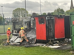 The Avenue FC Clubhouse after the fire