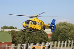 Two air ambulances attended the scene