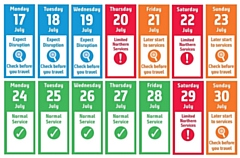 Travel advice calendar - July 2023 strikes