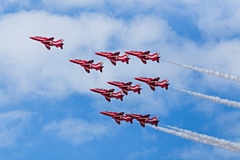 The Red Arrows are due to fly over Rochdale on Saturday and Sunday