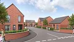 An artist's impression of how the Mossylea Close houses could look