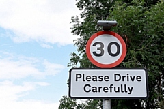 Temporary signage, to remind drivers to be considerate of their speed, will be installed between Oakenshaw Avenue and Dell Road between October and December this year (stock image)