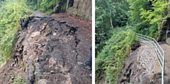 Before (left) and after (right): repairs to the Healey Dell footpath