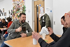 Jason Manford visiting the Petrus hub