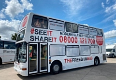 The freedom bus, a part of Anti-Slavery Week 