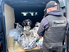 Sniffer dogs found the illegal goods, totalling over £20,000