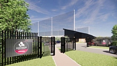 CGI of the proposed new Bowlee Park Driving Range, Middleton, from the entrance