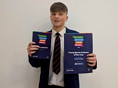 Whitworth Community High School student Harrison Wright – who was runner up in the Young Sports Achiever category in Rochdale Borough Active Awards