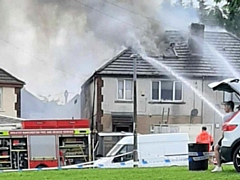 Fire at a house on Thorburn Road, Whitworth