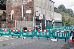 Market Place in Middleton is closed to traffic