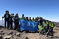 Steve Bibby, from Middleton, raised over £3,200 by climbing the African mountain, alongside his colleagues from the Co-op