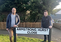 Councillors Aftab Hussain and John Blundell in their ward of Smallbridge and Firgrove