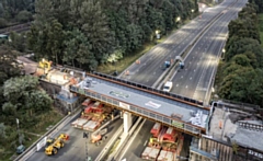 The team worked around the clock to demolish the existing 2000-tonne bridge