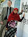 Tom Ratcliffe and Rasheda Khatun at a site where new homes are being built with Housing Market Renewal funding in Rochdale