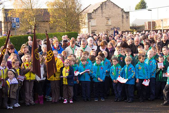 Brownies and Cubs at the Remembrance Service