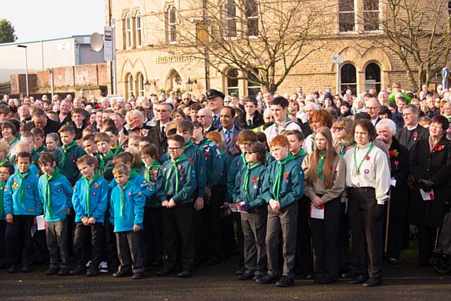 Cubs and Scouts at the Remembrance Service