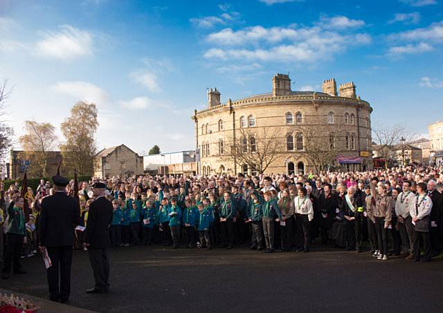 The crowds at Littleborough's Service of Remembrance