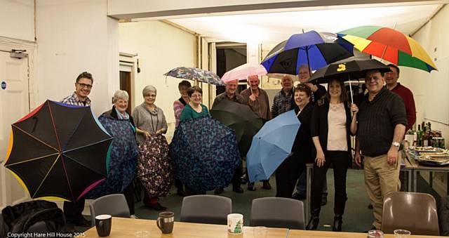 Hare Hill Heroes celebrate National Open Your Umbrella Indoors Day on Friday 13th