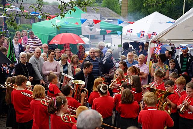 Wardle Junior Blast performing at Littleborough Food & Drink Festival 2016