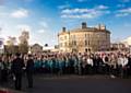 The crowds at Littleborough's Service of Remembrance